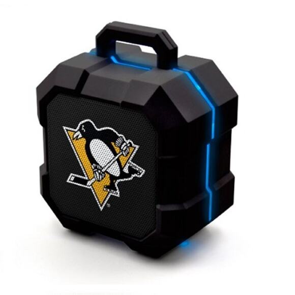 NHL Pittsburgh Penguins Speaker Wireless Bluetooth Shockbox LED Light Portable - Picture 1 of 3